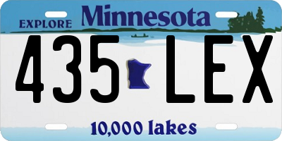 MN license plate 435LEX