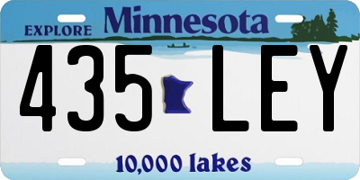 MN license plate 435LEY