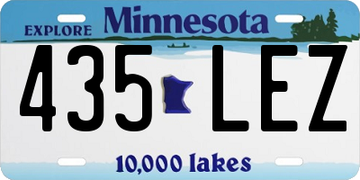 MN license plate 435LEZ
