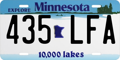 MN license plate 435LFA