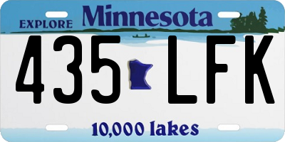 MN license plate 435LFK