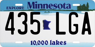 MN license plate 435LGA