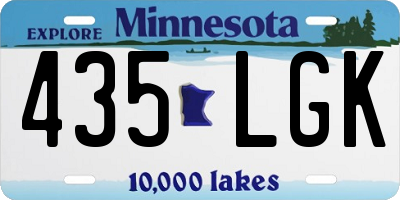 MN license plate 435LGK