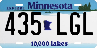 MN license plate 435LGL