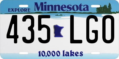 MN license plate 435LGO