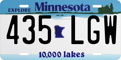 MN license plate 435LGW