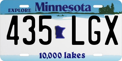 MN license plate 435LGX