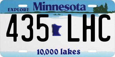 MN license plate 435LHC
