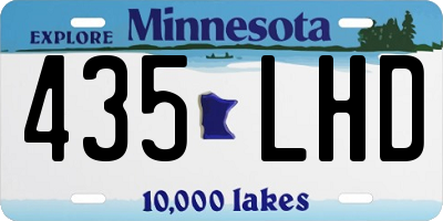 MN license plate 435LHD