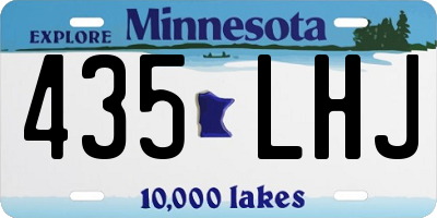 MN license plate 435LHJ