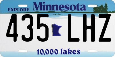 MN license plate 435LHZ
