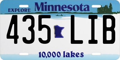 MN license plate 435LIB