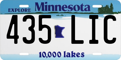 MN license plate 435LIC