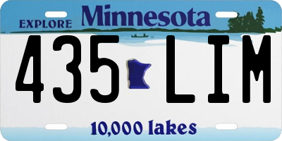MN license plate 435LIM