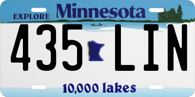 MN license plate 435LIN