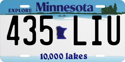 MN license plate 435LIU