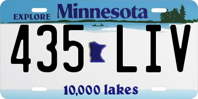 MN license plate 435LIV