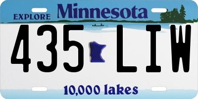 MN license plate 435LIW