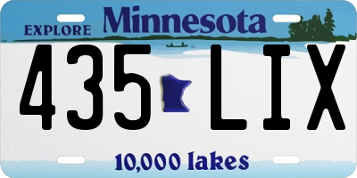 MN license plate 435LIX