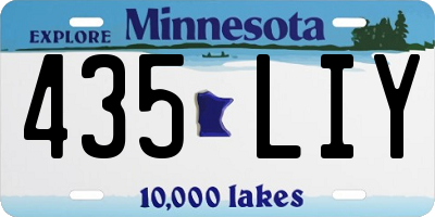 MN license plate 435LIY