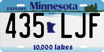 MN license plate 435LJF