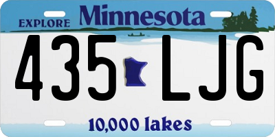 MN license plate 435LJG
