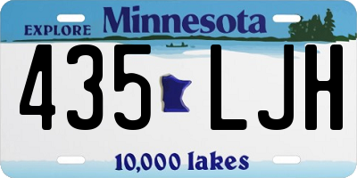 MN license plate 435LJH
