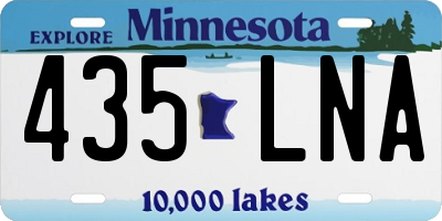 MN license plate 435LNA