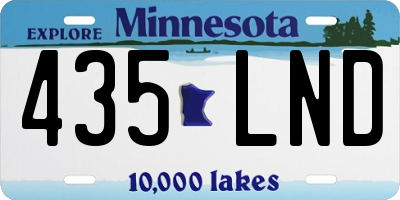 MN license plate 435LND
