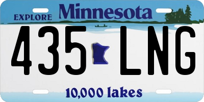 MN license plate 435LNG