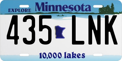 MN license plate 435LNK