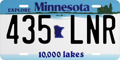 MN license plate 435LNR