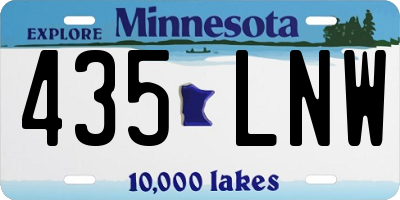 MN license plate 435LNW