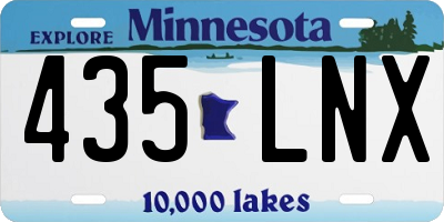 MN license plate 435LNX