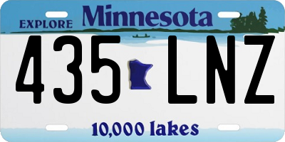 MN license plate 435LNZ