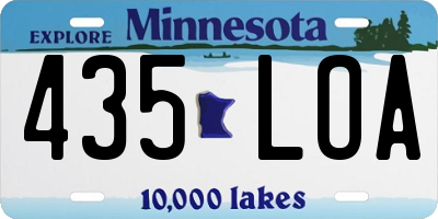 MN license plate 435LOA