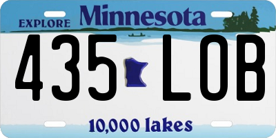 MN license plate 435LOB