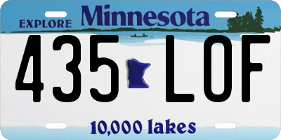 MN license plate 435LOF