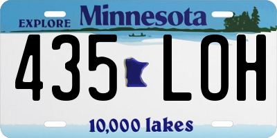 MN license plate 435LOH