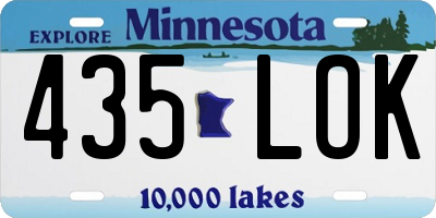 MN license plate 435LOK
