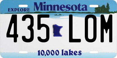 MN license plate 435LOM