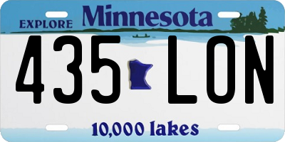 MN license plate 435LON