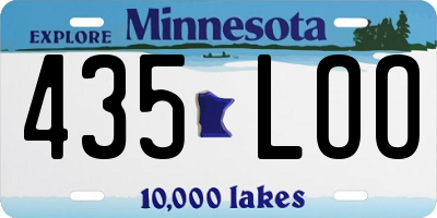 MN license plate 435LOO