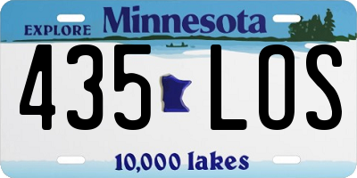 MN license plate 435LOS