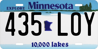 MN license plate 435LOY
