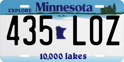 MN license plate 435LOZ