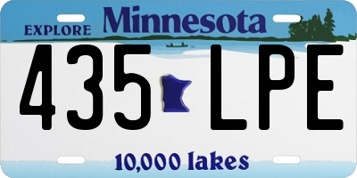 MN license plate 435LPE