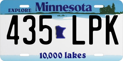 MN license plate 435LPK