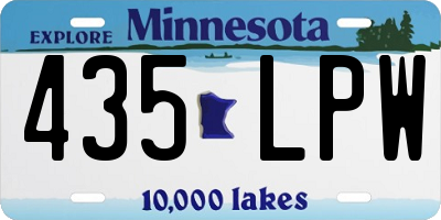 MN license plate 435LPW