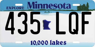MN license plate 435LQF